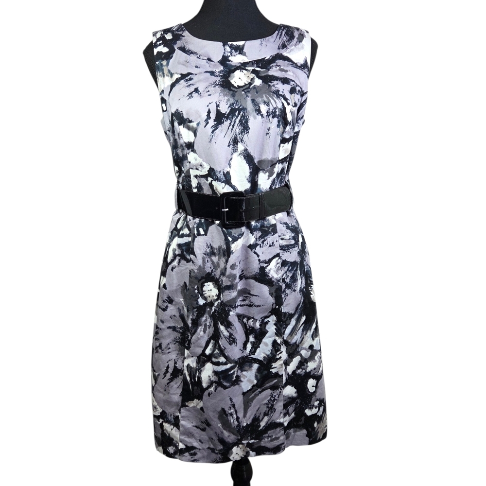 Jacob Sleeveless Floral Midi Dress With Belt Size Med